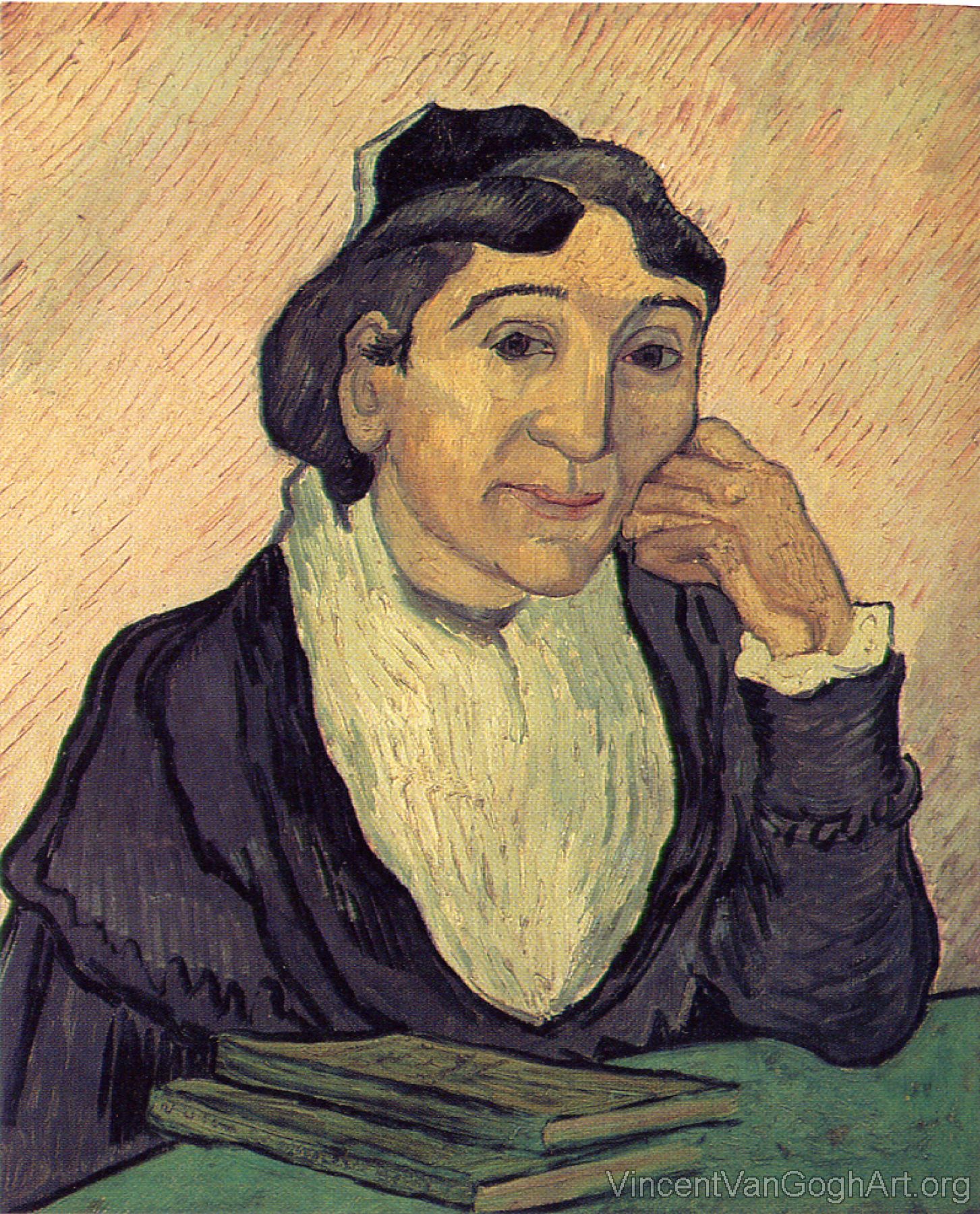 The Arlesienne(Madame Ginoux), with Cherrg Colored Background